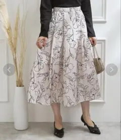 新品タグ付き☆ クチュールブローチ アソートフロッキータフタスカート 38 M