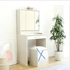ニトリホワイト ドレッサー 鏡台 コンセント付き - メルカリ