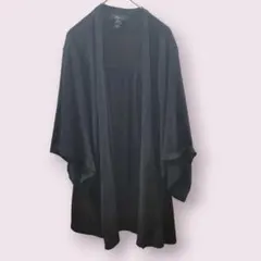 Style & Co. 【M/L】 カーディガン 七分丈　ブラック　無地　古着