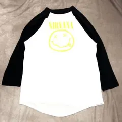 00s NIRVANA 2003 スマイル　Smile ラグラン　Tシャツ