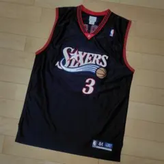 【最安値】アレン・アイバーソン♡ユニフォーム NBA 黒×白×赤 76 3番 2026年最新】アレンアイバーソン ユニフォームの人気アイテム - メルカリ