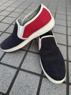 REGAL ネイビー レッド スリッポンシューズ