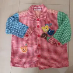 Miki House チェック柄長袖シャツ 80