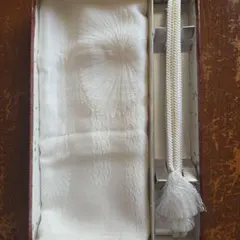 礼装用　正絹　帯締め　帯揚げ　白　セット　サ1　留袖　結婚式　冠婚葬祭