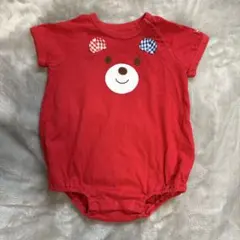 ホットビスケッツ　ミキハウス　顔ドン　ロンパース　80