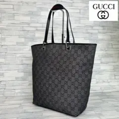 極美品　110 グッチトートバッグ　ハンドバッグ　GG柄　em7