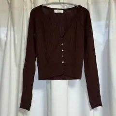 SLOBE IENA ニットカーディガン　バーガンディ