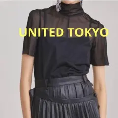 ★UNITED TOKYO★シアーハイネックトップス★ブラック★のサムネイル