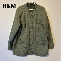 H&M エイチアンドエム　オリーブグリーン ミリタリージャケット　サイズ42