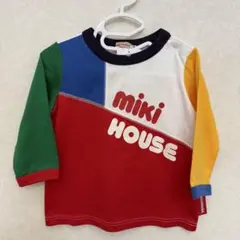 新品 ミキハウス mikihouse ロゴ 長袖Tシャツ サイズ80 日本製