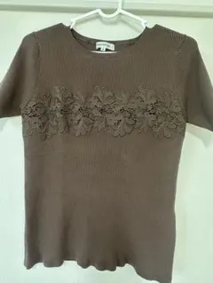 NATURAL BEAUTY BASIC 半袖ニットトップス M