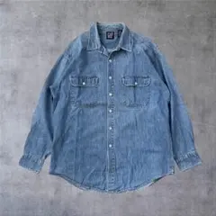 90's OLDGAP デニムシャツ 古着denim ヴィンテージデカタグ