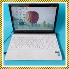 美品】ブルーレイ搭載✨設定済みですぐに使える白ノートパソコン