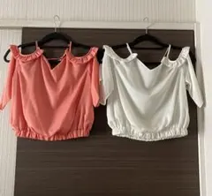 セシルマクビーフリルオフショルトップス2点セット