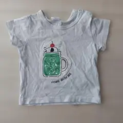 ベビー 半袖Tシャツ ゾウ ドリンク柄のサムネイル
