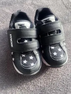 moz ブラック 星柄 スニーカー ベルト付き