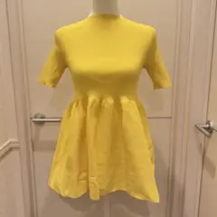 192❤︎ 様　UNITEDARROWS イエロー P ペプラム ショートスリーブ