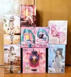 美少女フィギュア 宇崎月 なちょ猫 星野アイ 初音ミク モモ他8種8個セット