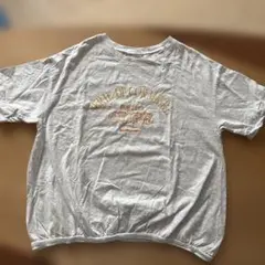 美品　ショコラフィネローブ　ロゴ刺繍 半袖Tシャツ グレーのサムネイル