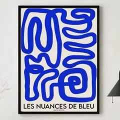 A3サイズ　アート　ポスター　北欧　モダン　ヴィンテージ　ブルー