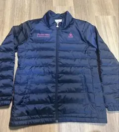 le coq sportif ルコック ダウンジャケット M ネイビー ロゴ刺繍