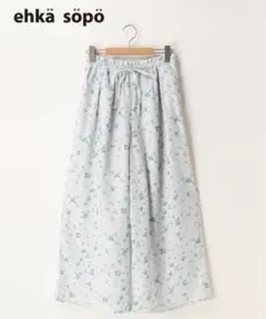 ehkasopo新品タグ付き コンビ花柄ワイドパンツ 春夏 Sグレー Mサイズ