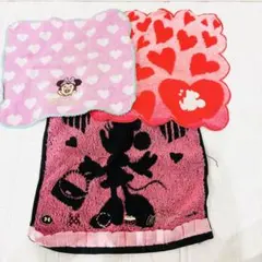 Disney ディズニー ミニーマウス ハンカチ ミニタオル 3枚セット