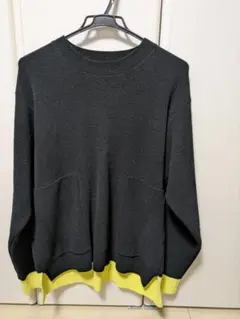 コールアンドレスポンスTOGARU クルーネックニット 黒/黄