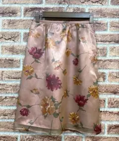 TOMORROWLAND BALLSEY 花柄シルクスカート 膝丈スカート