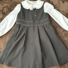 フリル付きフォーマルドレス　ブラウス&ワンピースセット　110cm