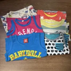 ベビー服まとめ売り　ベビー　タンクトップ　デザインシャツ　Tシャツ　半袖　ベビド