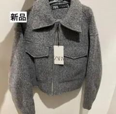 zara ザラ ブークレクロップド ジャケット ZARA❤︎超美品ブークレクロップドジャケット❤︎Mサイズ