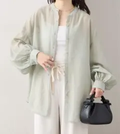 CIAOPANIC TYPY シアーバンドカラーシャツ