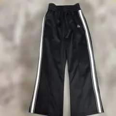 repipiarmario Sサイズ　ストライプ付き黒ワイドパンツ