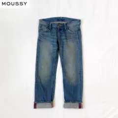 MOUSSY★ロールアップデニムパンツ ローライズ ストレートヴィンテージ 25のサムネイル