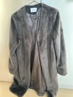 BEAUTY & YOUTH ブラウン ファーロングコート