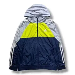 F1870　【即購入OK】　adidas　フーディーナイロンジャケット　S相当
