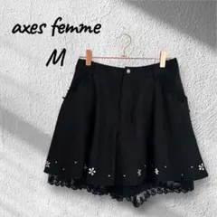 axes femme 黒 キュロット Mサイズ　ビジュー　レースのサムネイル