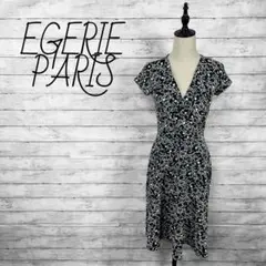 EGERIE エジェリ 総柄 花柄 半袖ワンピース ブラックのサムネイル