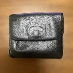 ロンシャン 二つ折り財布 ブラック レザー