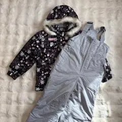 CCLTEAM スキーウェア　上下セット　130 女の子　黒　雪の結晶