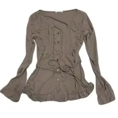 ✧ダークコア　コケット　リボンフリルブラウス　ゴシック　ゴス　少女　Y2K✧