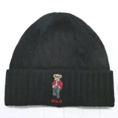 ポロ ラルフローレン ポロベア ビーニー ニットキャップ ニット帽 黒 ブラック