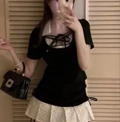 andmary Luca stitch tops ブラック 黒 アンドマリー - メルカリ