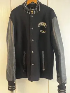 Hurley スタジャン　ブラック　袖皮