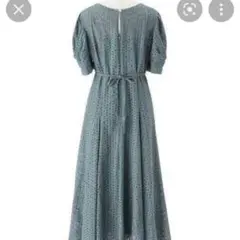 フラワースリーブコットンレースワンピース