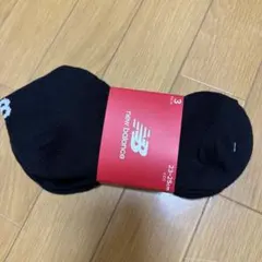 new balance キッズ靴下 3足セット 23~25cm 黒