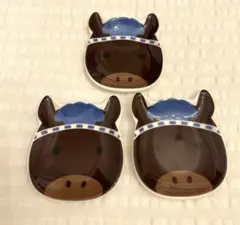 【新品】セリア 馬の豆皿 カラフルダービー