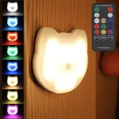 新品✨LED タッチライト 猫 充電式 9色 リモコン操作可能