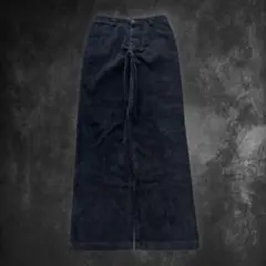 90s DOCKERS コーデュロイ ワイドストレートパンツ 太畝 ブラック